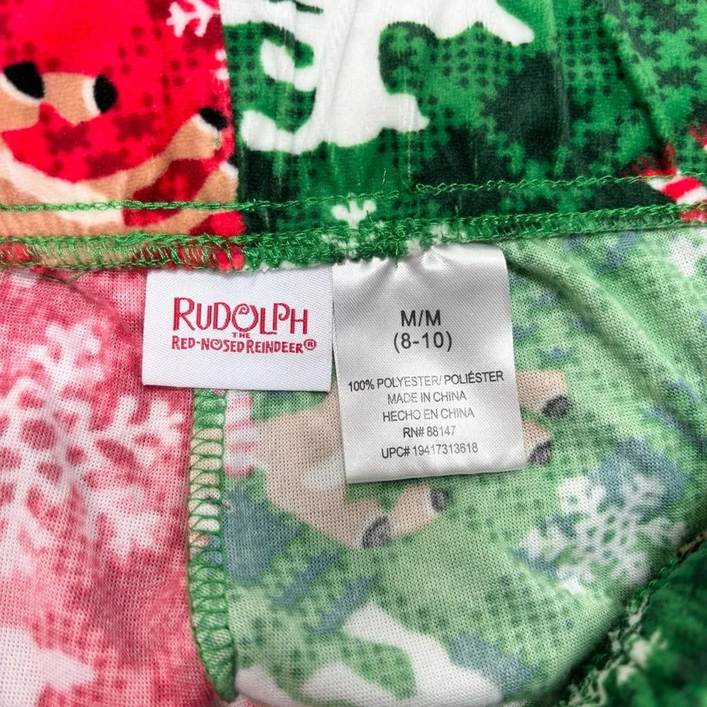 Rudolph the Red-Nosed Reindeer Women's Velour Jogger Pajamas, Allover Print M‎